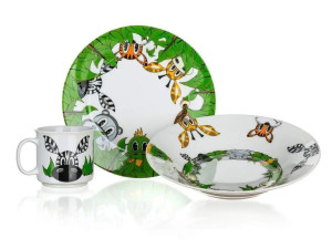 Zestaw obiadowy dla dzieci porcelana SAFARI zestaw