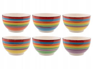 Talerz miska do zupy KOLOROWE talerze 14cm 6szt