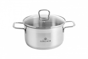 Garnek z pokrywką 24 cm stalowy Gerlach BRAVA 5L