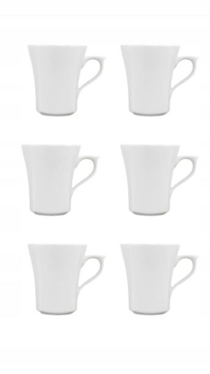 Komplet 6 kubków porcelanowych POLSKA PORCELANA L