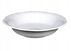 Salaterka okrągła 23 cm Chodzież Kamelia biała