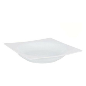 Talerz głęboki Zen Porcelana Biały (20 x 20 x 3,5 cm)