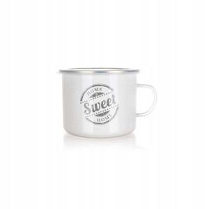 Kubek emaliowany z pokrywką Sweet Home metal 500ml