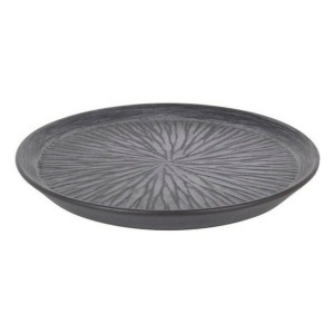 Plochá doska Stoneware Lotus Porcelana Czarny (ø 23 x 2,5 cm)