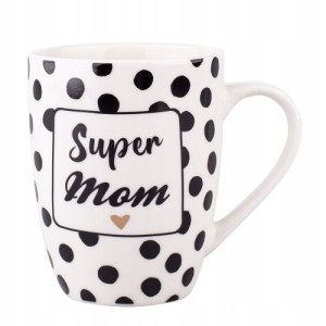 Kubek baryłka porcelana 300 ml Super mom