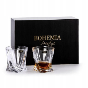Szklanki do whisky kryształ Quadro BOHEMIA 6 sztuk