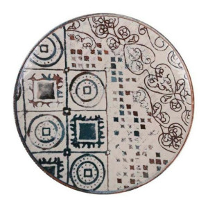 Talerz deserowy La Mediterránea Grecia Porcelana Jasność (ø 20 x 2 cm)