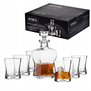 Komplet szklanek whisky z karafką KROSNO prezent
