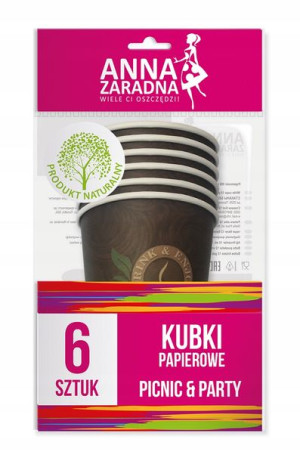 Kubki papierowe ANNA ZARADNA 6 szt.