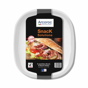 Zestaw naczyń Arcoroc Solution Deser Biały Szkło (Ø 21 cm) (6 uds)