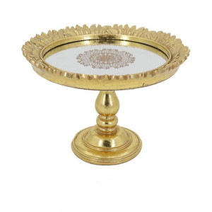 Taca DKD Home Decor 23,5 x 23,5 x 16,5 cm Lustro Złoty Żywica