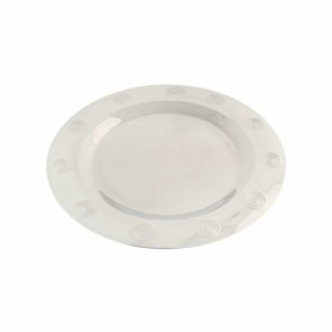 Talerz płaski DKD Home Decor Srebrzysty Stal nierdzewna 30 x 30 x 0,5 cm