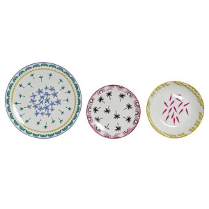 Zestaw Obiadowy DKD Home Decor Afrykańczyk Porcelana (18 pcs)