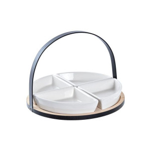 Zestaw do przystawek DKD Home Decor 21,5 x 21,5 x 14 cm Metal Kamionka Loft