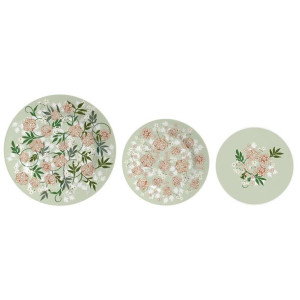 Zestaw naczyń DKD Home Decor Porcelana 18 Części (27 x 27 x 3 cm)