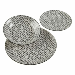 Naczynia Versa Circe Czarny Porcelana (18 Części)