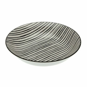 Talerz głęboki Versa Black Lines ø 20,5 cm Porcelana