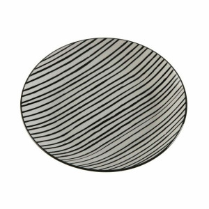 Talerz deserowy Versa Czarny Porcelana