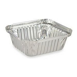 zestaw tacek Aluminium Z pokrywką Prostokątny (10 pcs) (12,5 x 7 x 14,8 cm)