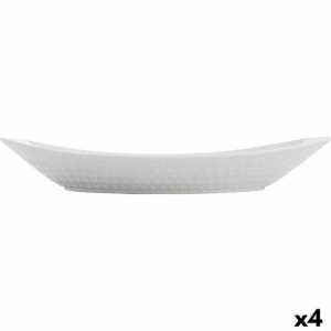 Półmisek Kuchenny Quid Gastro Ceramika Biały (39,5 x 19 x 8 cm) (4 Sztuk)