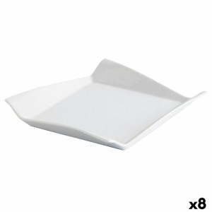 Talerz Quid Gastro Fresh Kanapki Ceramika Biały (17,5 cm) (8 Sztuk)