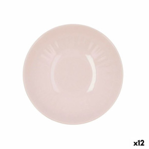 Talerz głęboki Bidasoa Romantic Ceramika Różowy (22 cm) (12 Sztuk)
