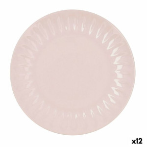 Plochá doska Bidasoa Romantic Ceramika Różowy (Ø 27 cm) (12 Sztuk)