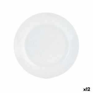Plochá doska Quid Basic Ceramika Biały (Ø 27 cm) (12 Sztuk)