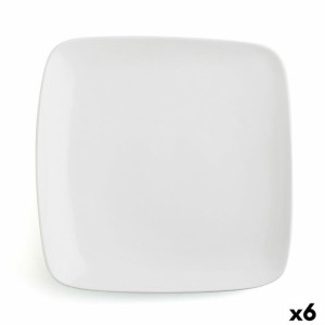 Plochá doska Ariane Vital Kwadratowy Ceramika Biały (30 x 22 cm) (6 Sztuk)