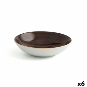 Talerz głęboki Ariane Terra Ceramika Brązowy (Ø 21 cm) (6 Sztuk)