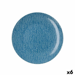 Plochá doska Ariane Ripple Ceramika Niebieski (25 cm) (6 Sztuk)
