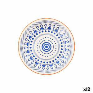 Talerz głęboki Quid Vita Tribal Ceramika Niebieski (ø 21,5 cm) (12 Sztuk)