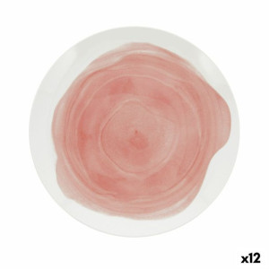Plochá doska Bidasoa Etherea Ceramika Różowy (Ø 26,5 cm) (12 Sztuk)