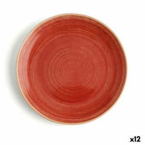 Plochá doska Ariane Terra Ceramika Czerwony Ø 18 cm (12 Sztuk)