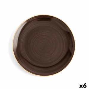 Plochá doska Ariane Terra Ceramika Brązowy (24 cm) (6 Sztuk)