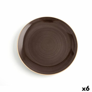 Plochá doska Ariane Terra Ceramika Brązowy (Ø 27 cm) (6 Sztuk)
