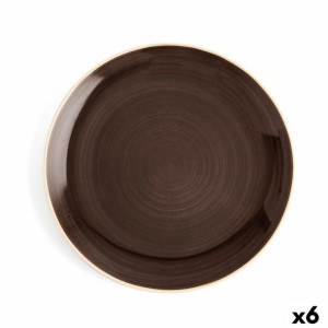 Plochá doska Ariane Terra Ceramika Brązowy (Ø 31 cm) (6 Sztuk)