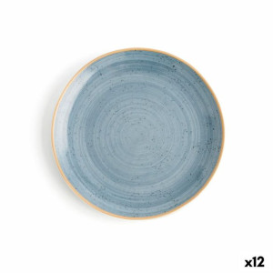 Plochá doska Ariane Terra Ceramika Niebieski (Ø 21 cm) (12 Sztuk)