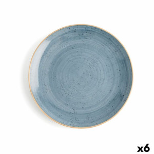Plochá doska Ariane Terra Ceramika Niebieski (Ø 27 cm) (6 Sztuk)