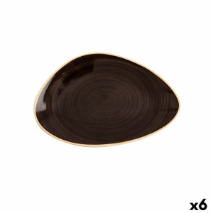 Plochá doska Ariane Terra Trójkątny Ceramika Brązowy (Ø 29 cm) (6 Sztuk)