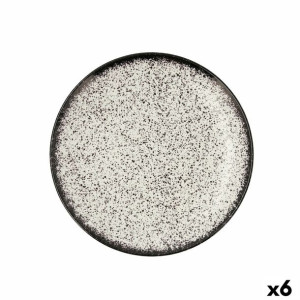 Plochá doska Ariane Rock Ceramika Czarny (Ø 27 cm) (6 Sztuk)
