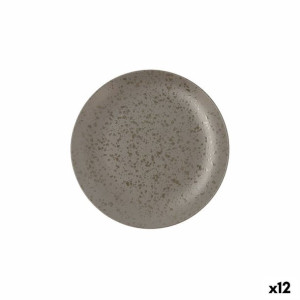 Plochá doska Ariane Oxide Ceramika Szary (Ø 21 cm) (12 Sztuk)