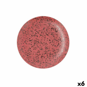 Plochá doska Ariane Oxide Ceramika Czerwony (Ø 24 cm) (6 Sztuk)