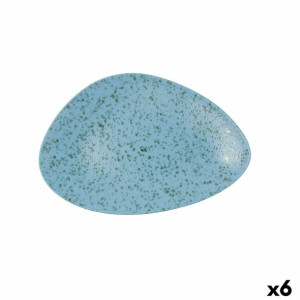 Plochá doska Ariane Oxide Trójkątny Ceramika Niebieski (Ø 29 cm) (6 Sztuk)