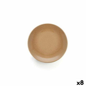 Plochá doska Anaflor Terakota Ceramika Beżowy (25 cm) (8 Sztuk)