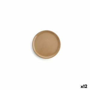 Plochá doska Anaflor Terakota Ceramika Beżowy (22 cm) (12 Sztuk)