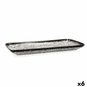 Półmisek Kuchenny Ariane Rock Ceramika Czarny (36 x 16,5  cm) (6 Sztuk)
