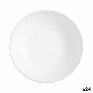 Talerz głęboki Luminarc Ammonite Biały Szkło (Ø 21 cm) (24 Sztuk)