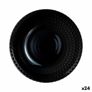 Talerz głęboki Luminarc Pampille Czarny Szkło (20 cm) (24 Sztuk)