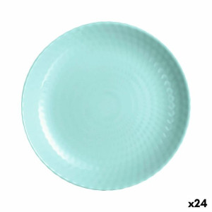 Plochá doska Luminarc Pampille Turkusowy Szkło (25 cm) (24 Sztuk)